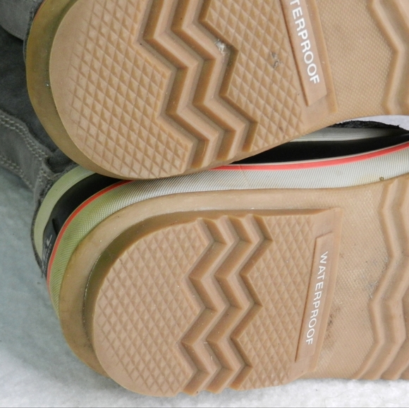 Sorel Joan of Arctic Boots Women's Size 7.5 Gray Pink Winter Knit Leather - Picture 8 of 9